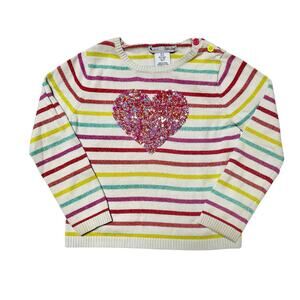 Nula Bug Sequin Heart Sweater Size 5